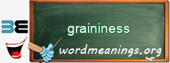 WordMeaning blackboard for graininess